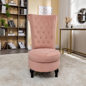 Gosser 20 in. Wide Rose Velvet Vanity Chair