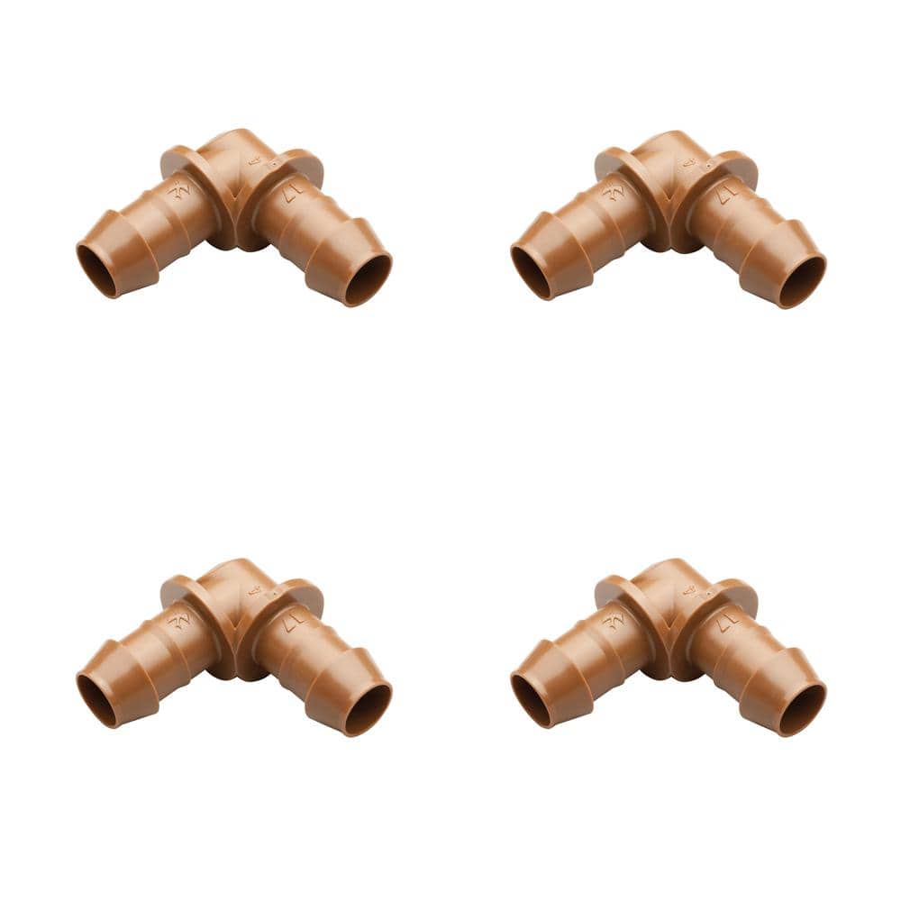 1/2 in. Barbed Elbows for Drip Tubing, Brown (4-Pack) price history on PriceWatchPro