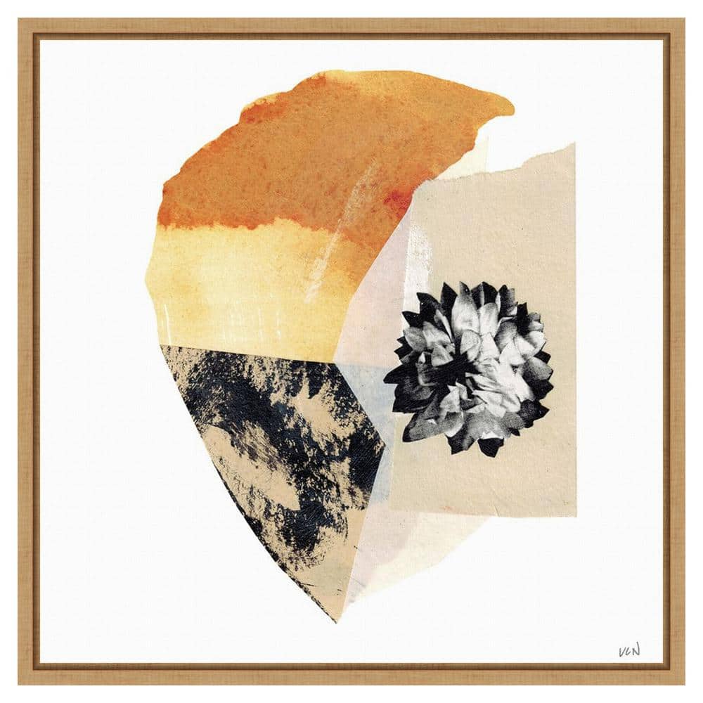 Mother I Abstract Canvas Print with Sylvie Maple Frame