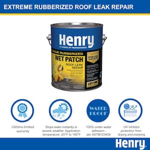 209XR Extreme Rubberized Wet Patch Black Roof Leak Repair Sealant 0.90 gal.