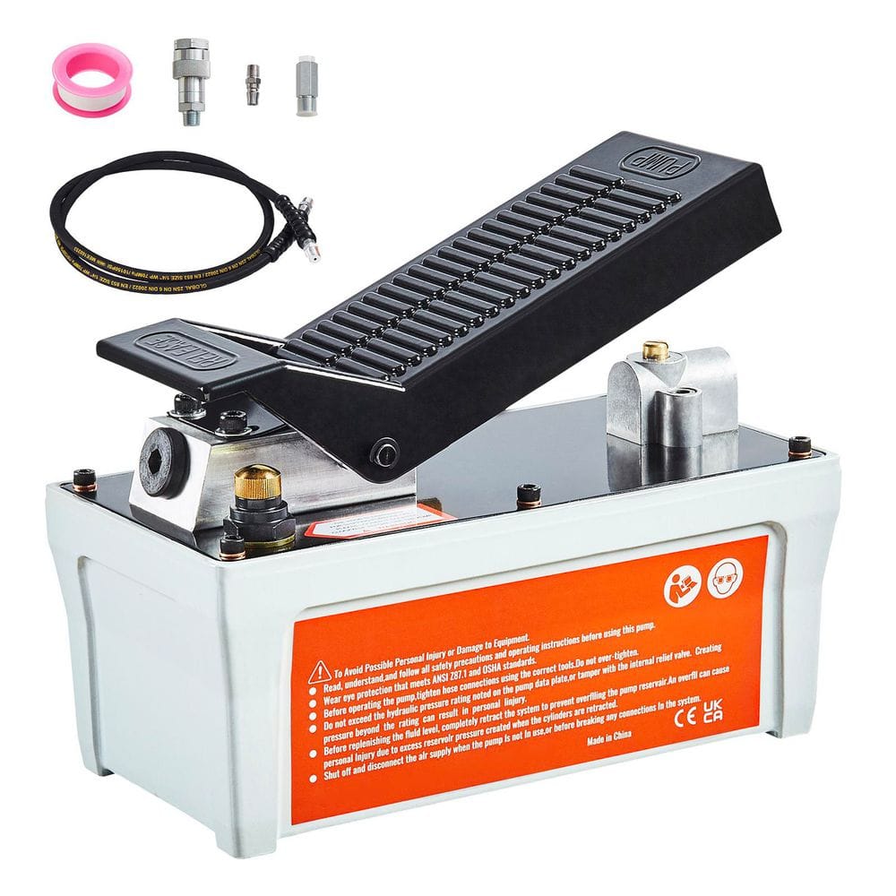 Air Hydraulic Pump, 10,000 PSI, 1/2 Gal Reservoir, NPT 3/8 in. Outlet, NPT 1/4 in. Inlet, Foot Actuated, Gray price history on PriceWatchPro