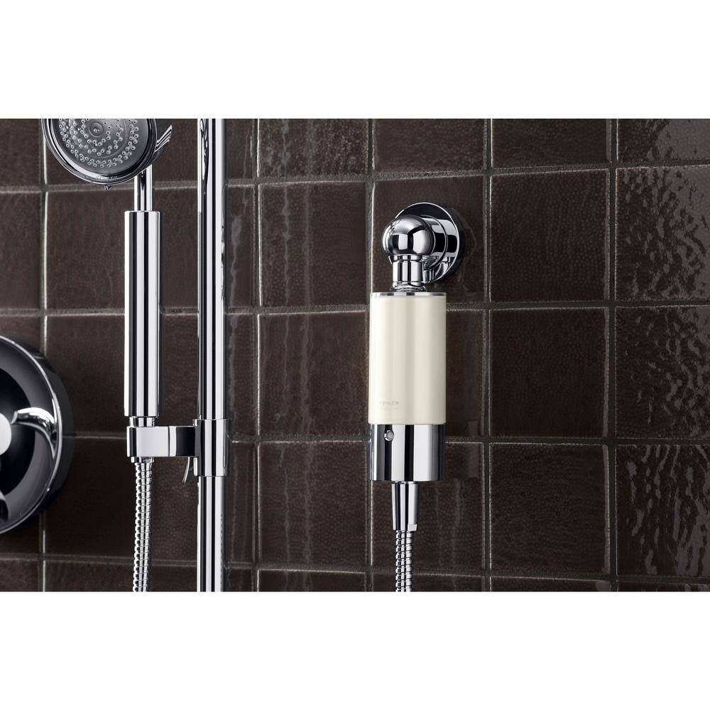 Polished Chrome and Acrylic Shower Filter System
