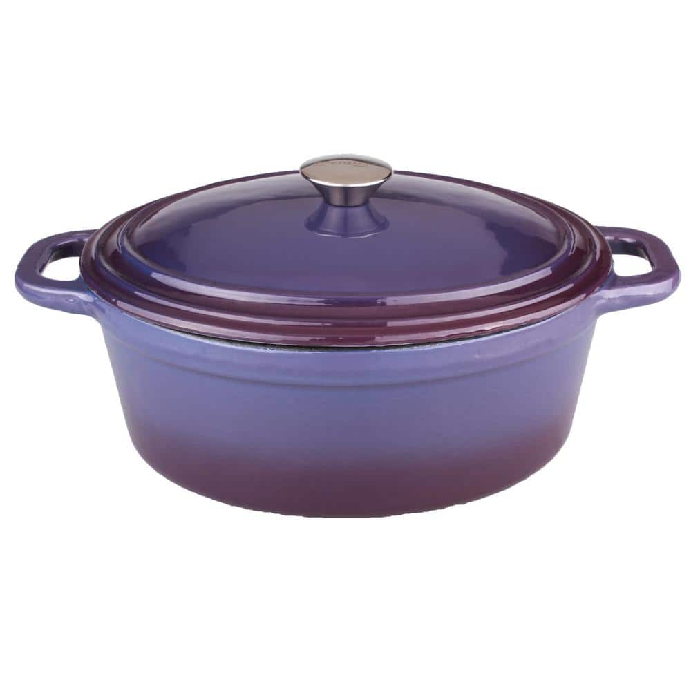 BergHOFF Neo 3 qt. Round Cast Iron Dutch Oven in Purple with Lid 2211309A -  The Home Depot