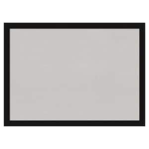 Avon Black Narrow Framed Grey Corkboard 30 in. x 22 in Bulletin Board Memo Board