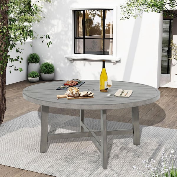 Azur Round Aluminum Outdoor Dining Table