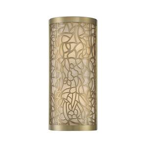New Haven 2-Light Burnished Brass Wall Sconce