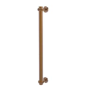 18 in. Center-to-Center Refrigerator Pull with Twisted Aents in Brushed Bronze