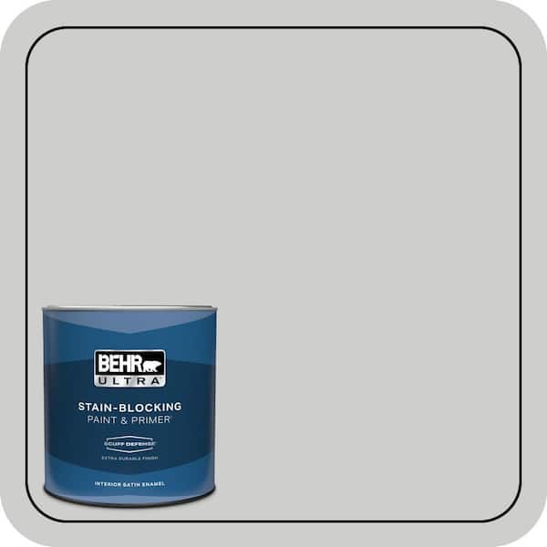 BEHR ULTRA 1 qt. #PPL-64 Pewter Vase Extra Durable Satin Enamel Interior Paint & Primer