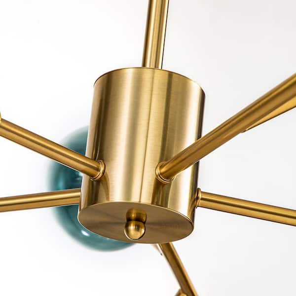 Rennnsan Julian 15-Light Brushed Gold Modern Glass Globe Bubble