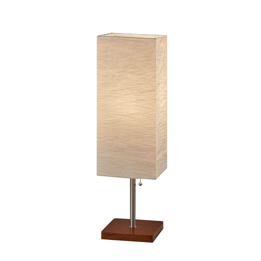 Dune 26 in. H Walnut Table Lamp