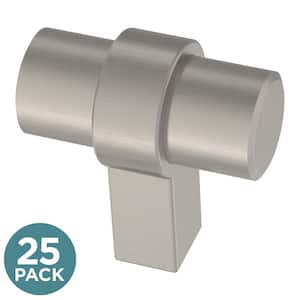 Essentials Simple Wrapped Bar 1-1/4 in. (32 mm) Stainless Steel Bar Cabinet Knob (25-Pack)