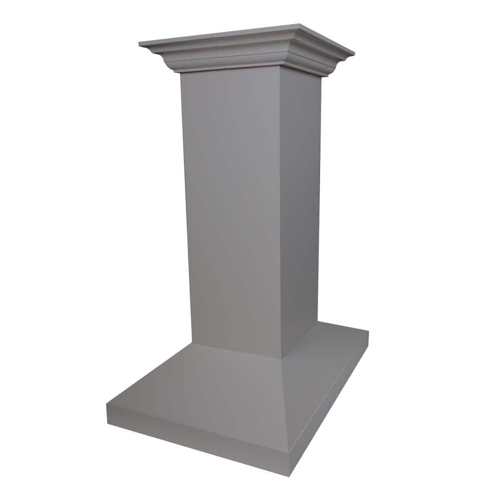 30 in. 400 CFM Convertible Island Mount Range Hood in Gray Wood