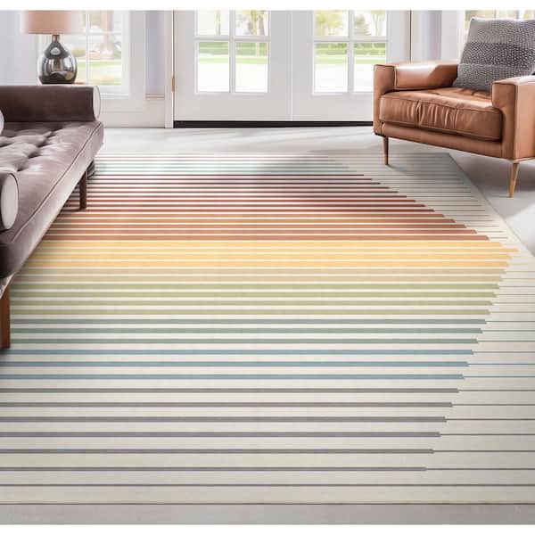 Apollo Odyssey Modern Geometric, Multi 5 ft. 3 in. x 7 ft. 3 in., Area Rug