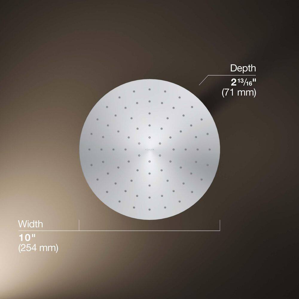 Polished Chrome 10" Round Ceiling Mounted Rain Showerhead