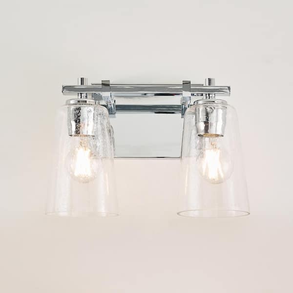 Generation Lighting - Mercer 2-Light Modern Chrome Bathroom Vanity Light