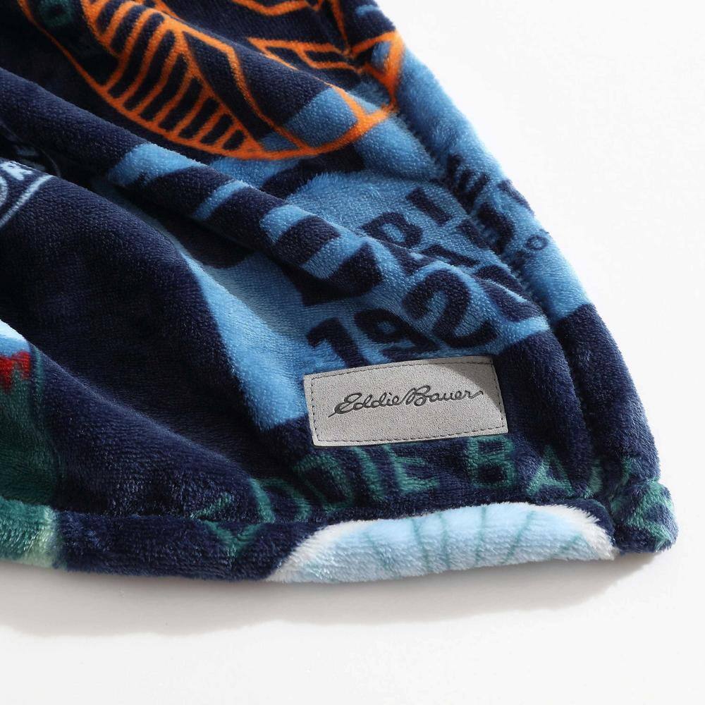 Full Blue Fleece Reversible Lightweight Blanket