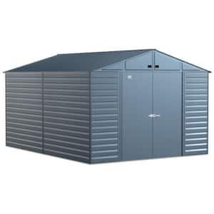 Select 10 ft. W x 14 ft. D Blue Grey Metal Shed 129 sq. ft.