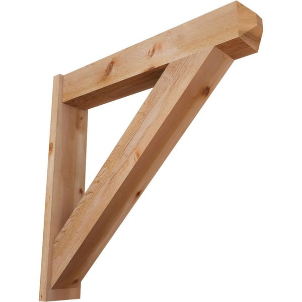 8 in. x 44 in. x 44 in. Western Red Cedar Traditional Craftsman Rough Sawn Outlooker