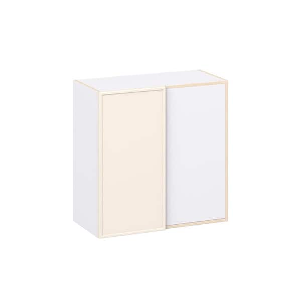 Fairview 30 in. W x 14 in. D x 30 in. H Slim Shaker Assembled Wall Blindcorner Right Kitchen Cabinet in Washed Linen