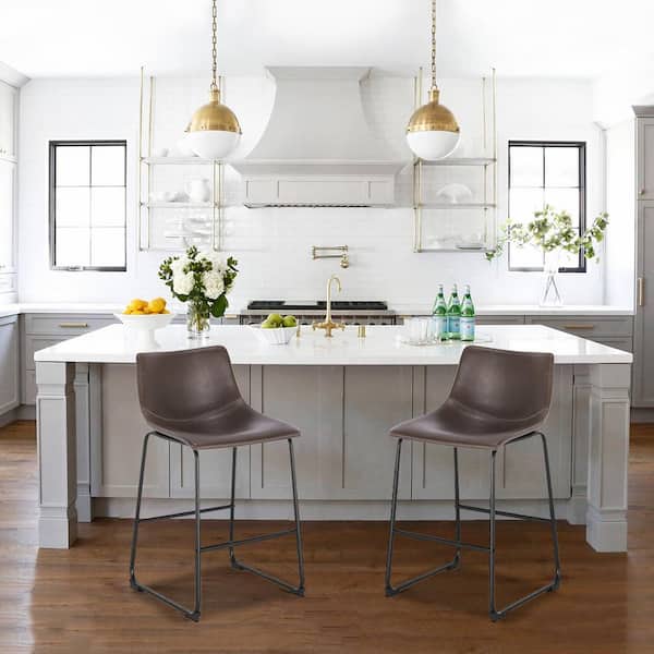 Brinley Brown Counter Stool (Set of 3)