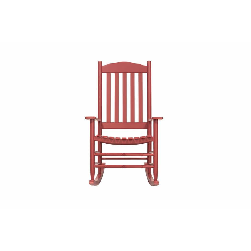 Red Wood Outdoor Rocking Chair