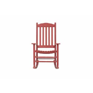 Red Wood Outdoor Rocking Chair