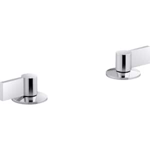Components Bathroom Sink Handles with Lever Design in Polished Chrome