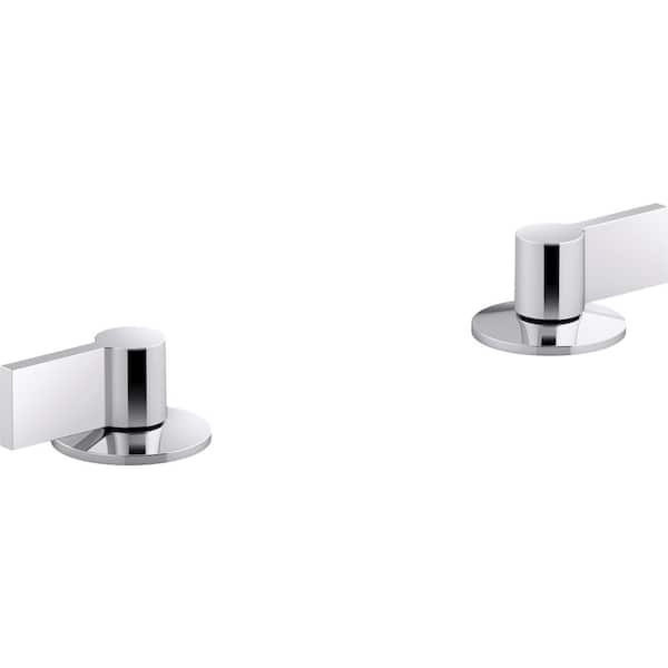 KOHLER Components Deck-Mount Bath Faucet Handles in Polished Chrome