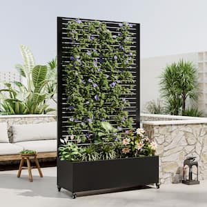 フラワー・ガーデニング SRL . SQUARE-2 / W-BOARD Black CHG CLASSIC HOME & GARDEN Hanover Large Black Resin Self