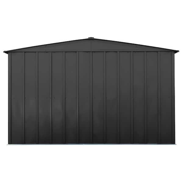 Arrow 10 ft. x 12 ft. Classic Steel Storage Shed, Charcoal