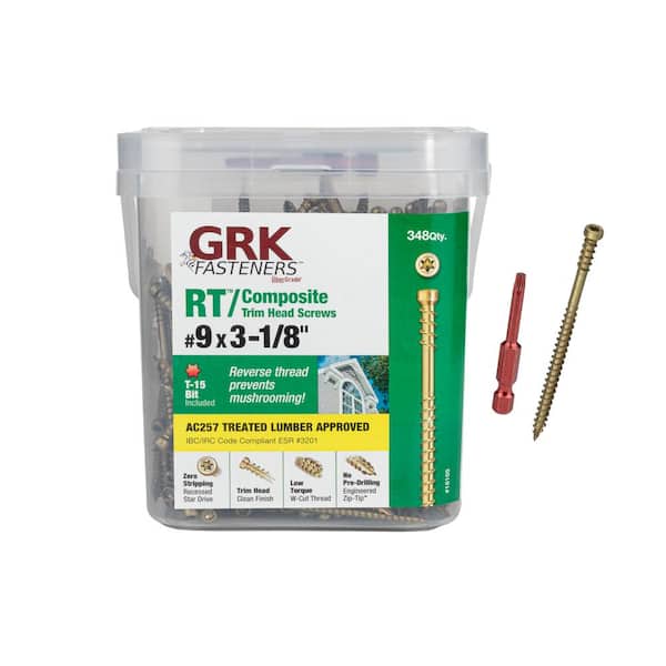 #9 x 3-1/8 in. Star Drive Trim Head RT Composite Trim Screws (348-Pack)