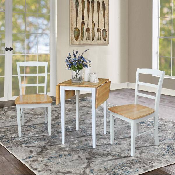 white natural dining set