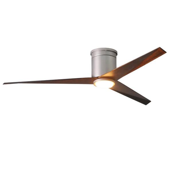 Atlas Eliza 56 in. LED Indoor/Outdoor Damp Brushed Nickel Ceiling Fan with Light with Remote Control, Wall Control
