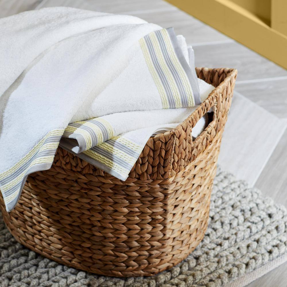 Eco-Friendly Natural Water Hyacinth 3-Piece Oval Storage Basket Set
