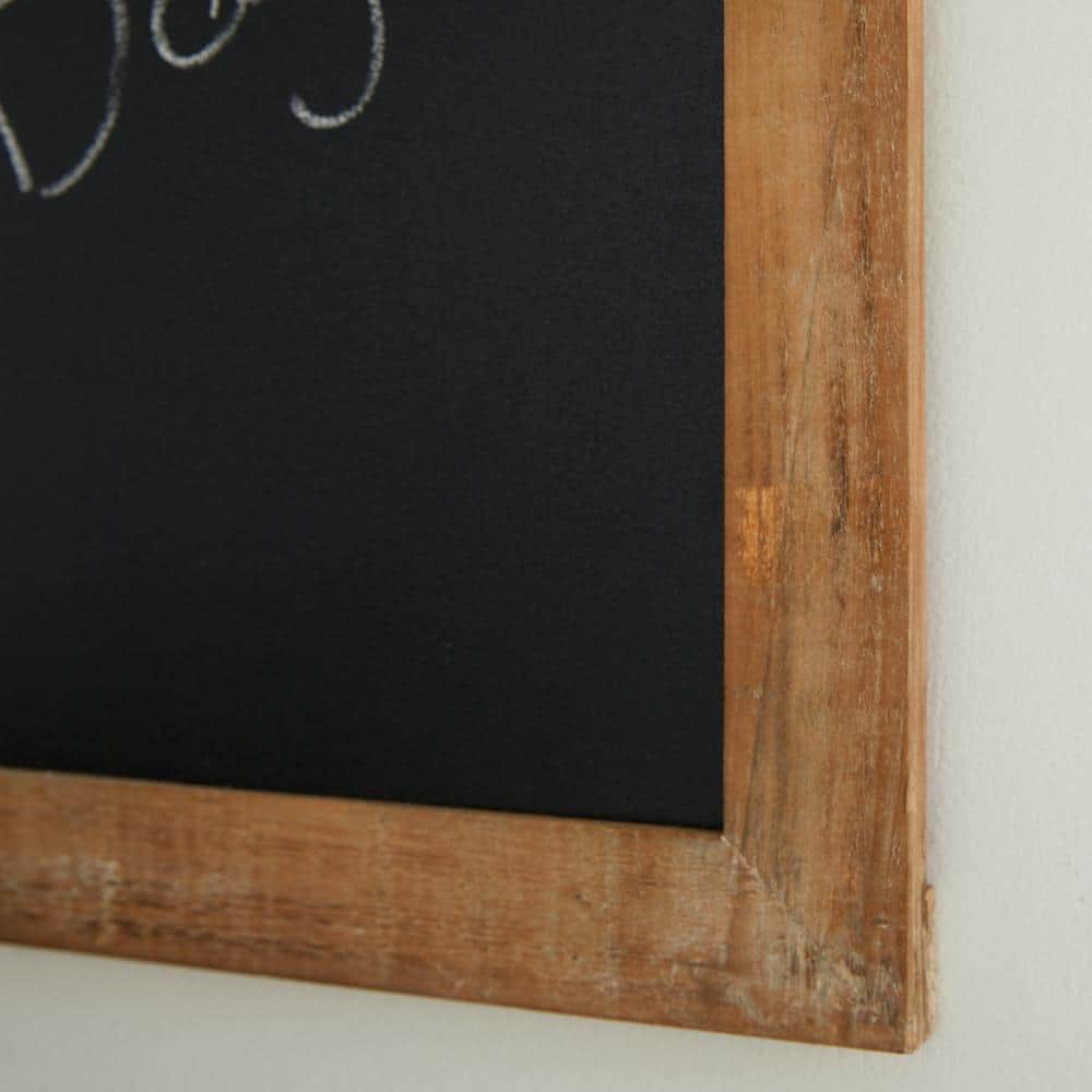 Rustic Brown Wood and Iron 21" Wall Chalkboard Decor
