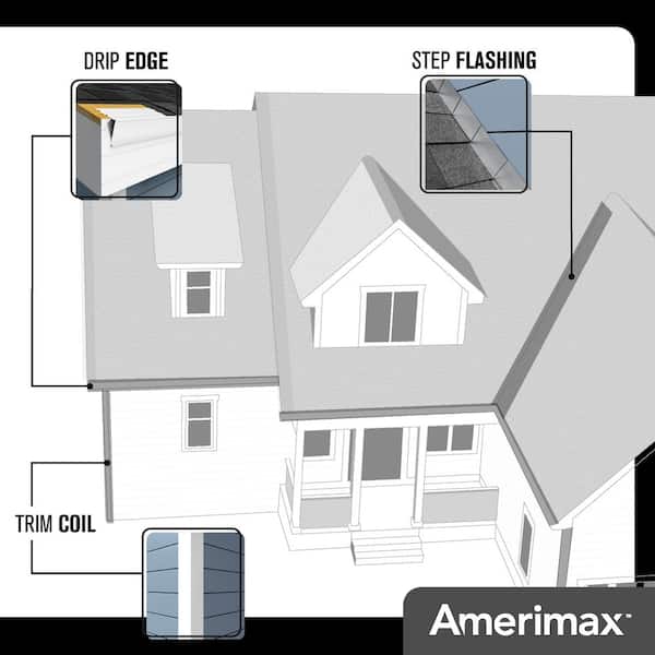 Amerimax Home Products 3 in. x 10 ft. White Vinyl Drip Edge