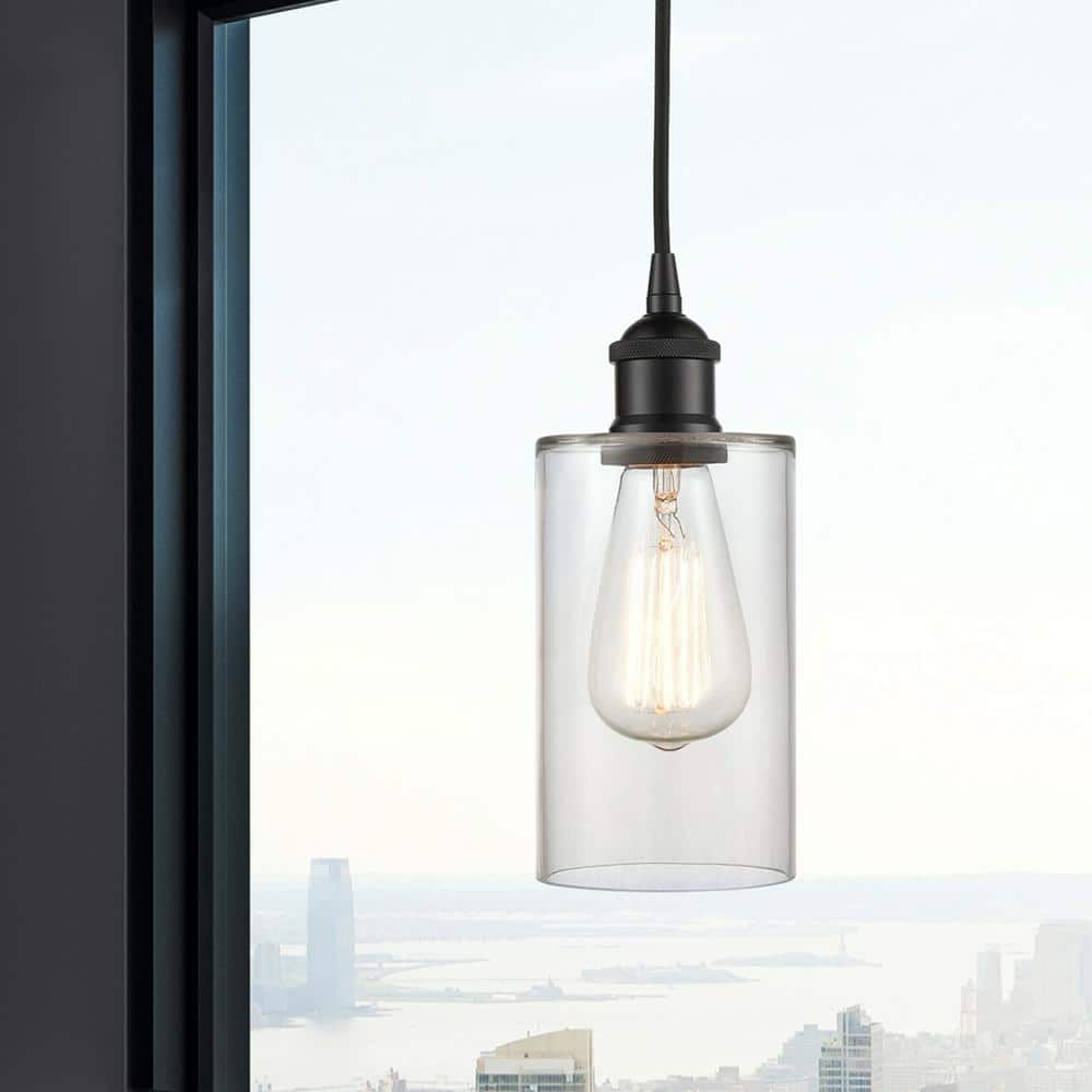 Edison Mini Drum 10" Matte Black LED Pendant Light