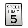 Brady 24 in. x 18 in. Aluminum Speed Limit 5 MPH Sign 94210 - The Home ...