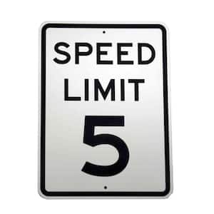24 in. x 18 in. Aluminum Speed Limit 5 MPH Sign