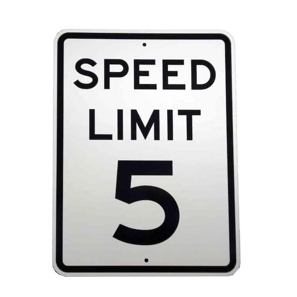 Brady 24 in. x 18 in. Aluminum Speed Limit 5 MPH Sign