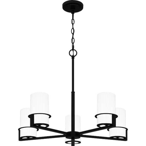 Quoizel Seymour 5 Light Matte Black Chandelier