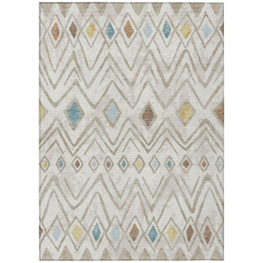 Chantille Machine Washable Indoor/Outdoor Abstract ACN2702 Ivory 5 ft. x 7 ft. 6 in. Area Rug price history on PriceWatchPro
