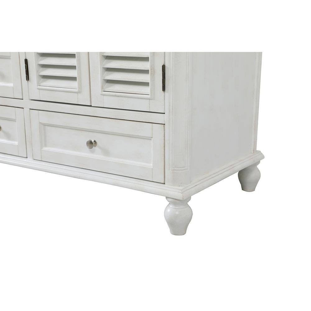 Rhodes 60" Double White Marble Top Bathroom Vanity