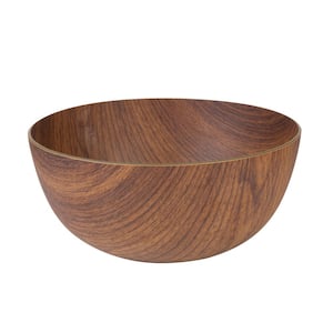 Mahogany Collection 80 fl. oz. Brown Plastic Large 9 in. Round Serving Bowl