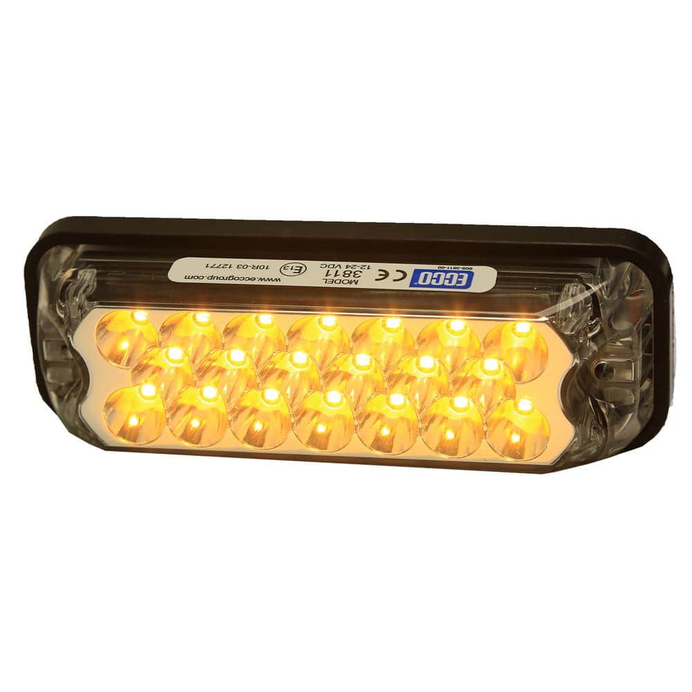 vokal Aja laver mad ECCO 2.1 in. x 6.1 in. Amber Strobe Light 3811A - The Home Depot