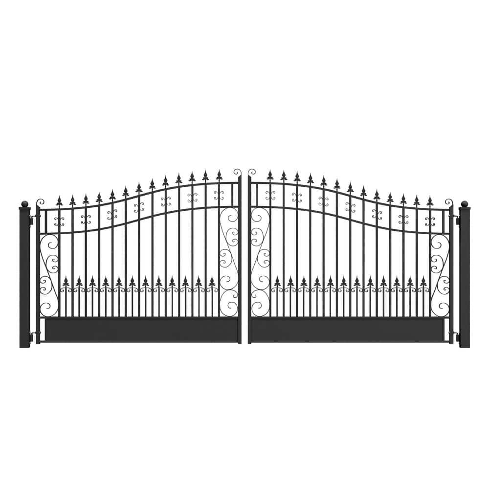 Venice Style 16 ft. x 6 ft. Black Steel Dual Driveway Fence Gate price history on PriceWatchPro