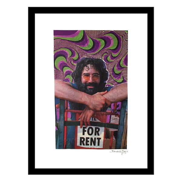 VENICE BEACH Collections Jerry Garcia Grateful Dead Vintage by Fairchild Paris 1-Piece Framed Graphic Print Abstract 18 in. x 14 in.
