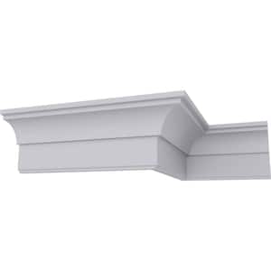 SAMPLE - 2-1/2 in. x 12 in. x 3-5/8 in. Polyurethane Classic Smooth Crown Moulding