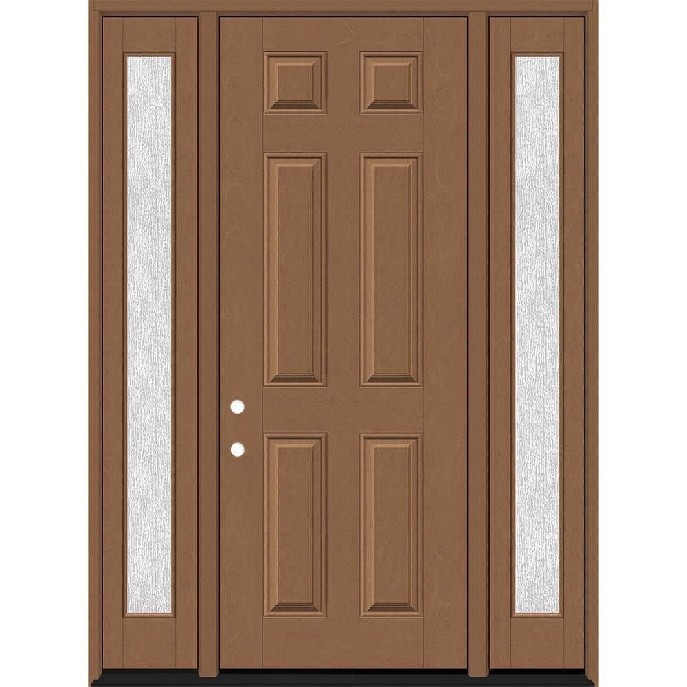 Regency 68 in. x 96 in. 6-Panel RHIS Autumn Wheat Stain Mahogany Fiberglass Prehung Front Door w/Rain 14 in. SLs 6-9/16 price history on PriceWatchPro