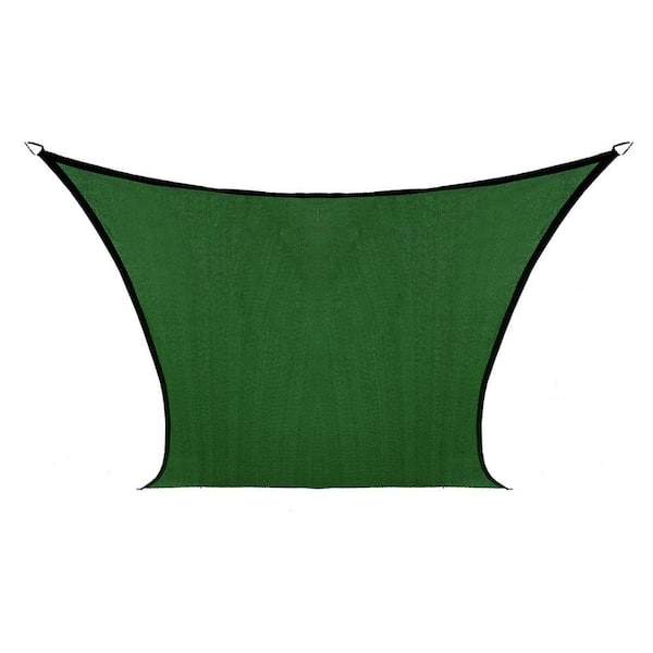 Coolaroo 11 ft. 10 in. Brunswick Green Square Shade Sail with Accessory Kit-DISCONTINUED